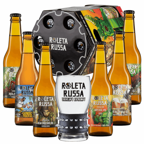 Kit Roleta Russa 6 Cervejas + Copo Oficial - Imagem 1