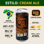 Cerveja 806 Cream Ale Lata 473ml Cerveja Artesanal - Imagem 3