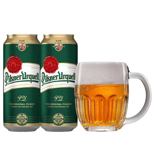 Kit 2 Cervejas Pilsner Urquell 500ml + Caneca - Imagem 1
