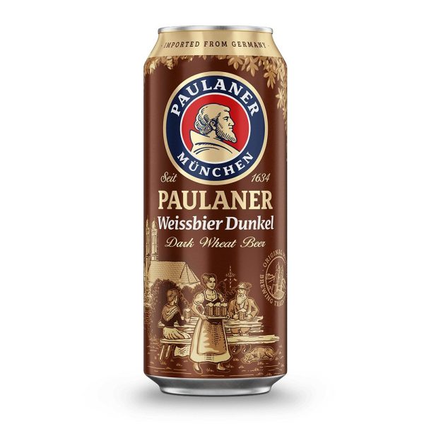 Paulaner Weissbier Dunkel Lata 500ml Trigo Escura - Imagem 1