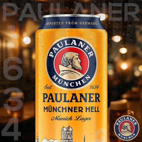 Paulaner Münchner Hell Lata 500ml Lager Alemã - Imagem 2