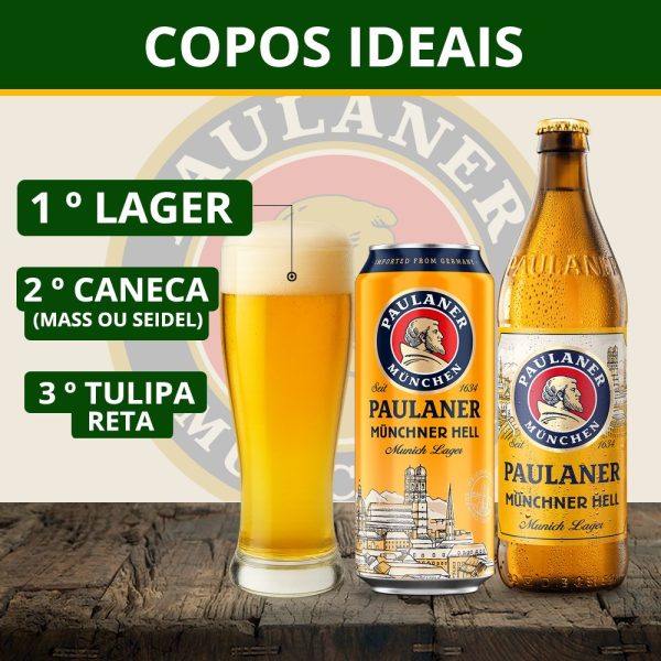 Paulaner Münchner Hell Lata 500ml Lager Alemã - Imagem 4