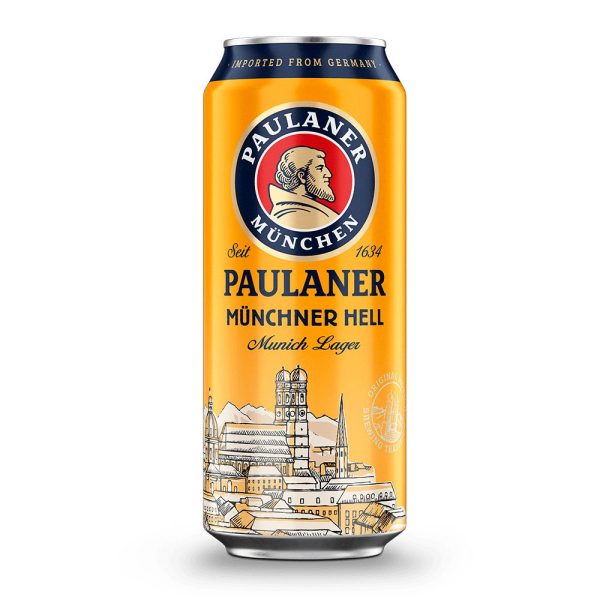 Paulaner Münchner Hell Lata 500ml Lager Alemã - Imagem 1