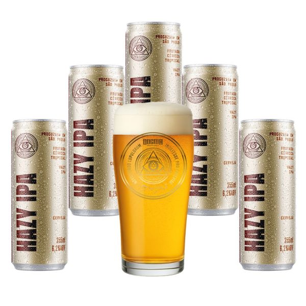 Kit 5 Hazy IPA Dogma 355ml + Copo Willy 320ml - Imagem 1
