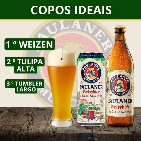 Paulaner Weissbier Garrafa 500ml Trigo Alemã Premium - Imagem 5