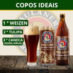 Paulaner Weissbier Dunkel Lata 500ml Trigo Escura - Imagem 4