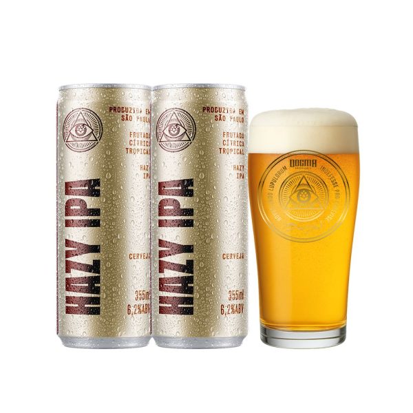 Kit 2 Hazy IPA Dogma 355ml + Copo Willy 320ml - Imagem 1