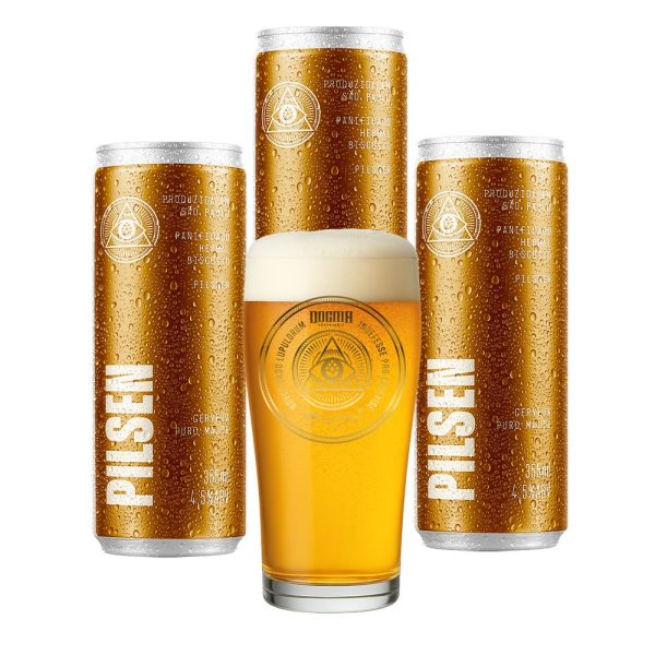 Kit 3x Pilsen Dogma 355ml + Copo Willy 320ml - Imagem 1