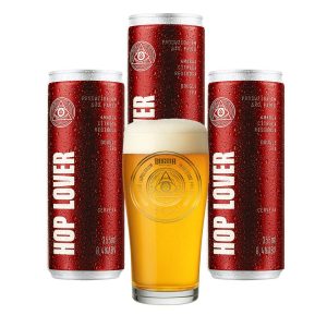Kit 3 Cerveja Hop Lover DIPA 355ml + Copo Dogma 320ml