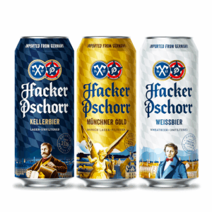 Kit 3 Cervejas Hacker Pschorr Kellerbier, Gold e Weiss 500ml