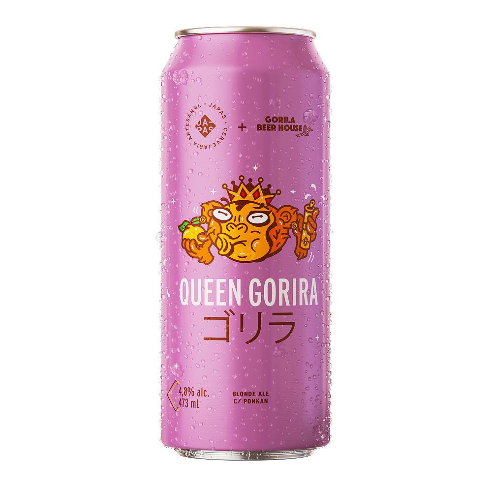 c1d897d945a40e648dc9c9bedfb0d769.png Cerveja Japas Queen Gorira com Ponkan 473ml - Imagem 1