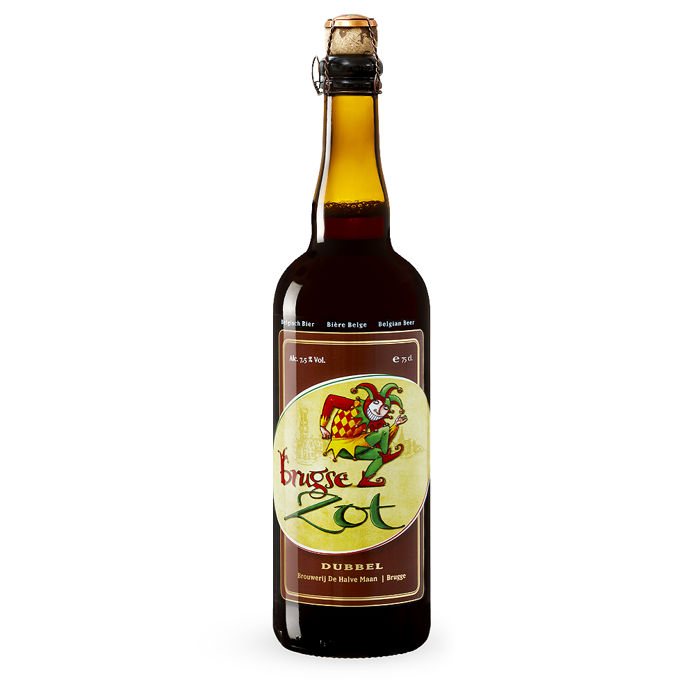 702aed84898058d9b078e2cee3bd69bb.png Cerveja Belga Brugse Zot Dubbel 750ml - De Halve maan - Imagem 1