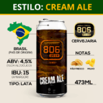 Cerveja 806 Cream Ale Lata 473ml Cerveja Artesanal - Imagem 3