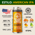 Cerveja Ballast Point Sculpin IPA 473ml - Imagem 3