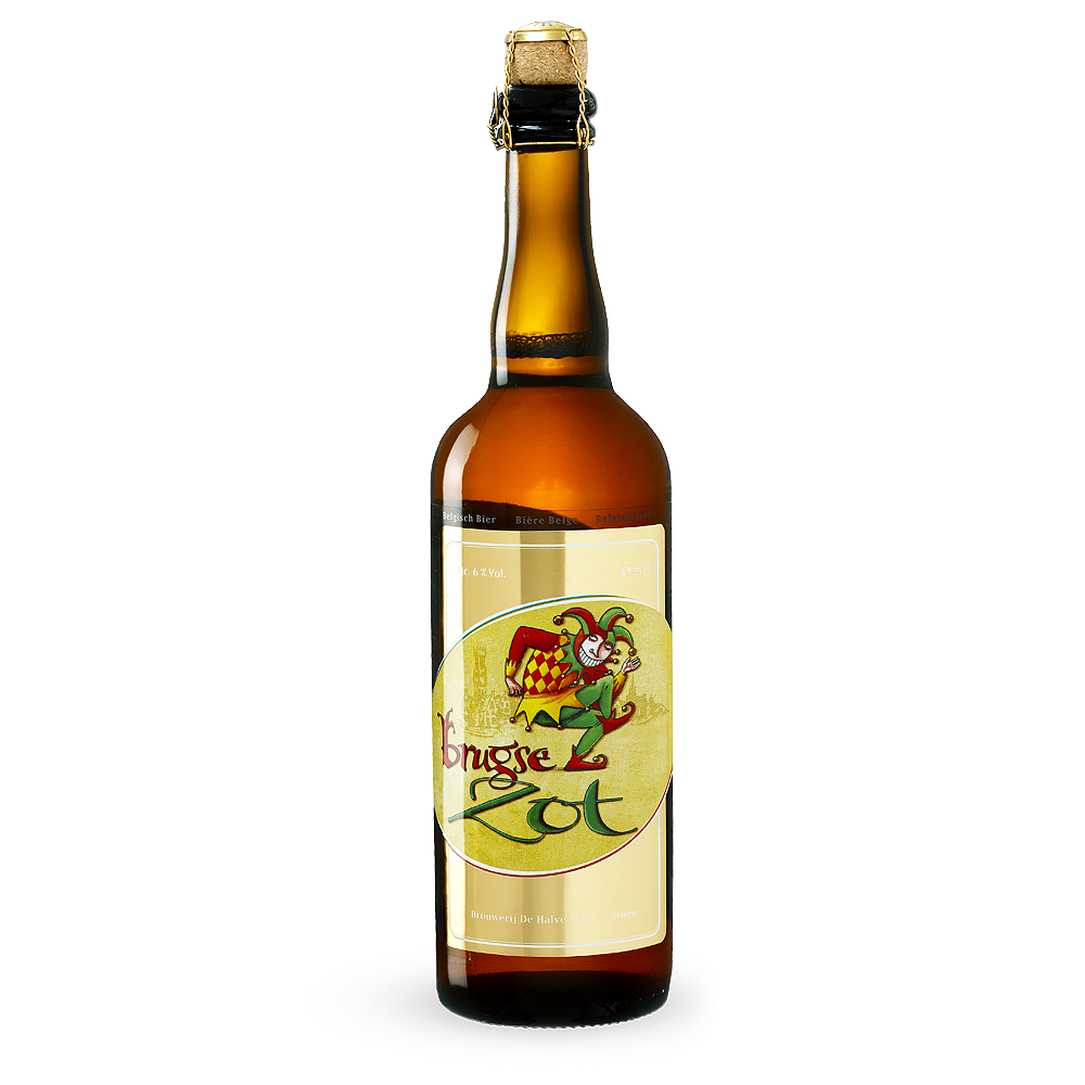 f73e7626be564ca0e89b6a616c5cdaf8.png Cerveja Belga Brugse Zot Blonde 750ml - De Halve Maan - Imagem 1